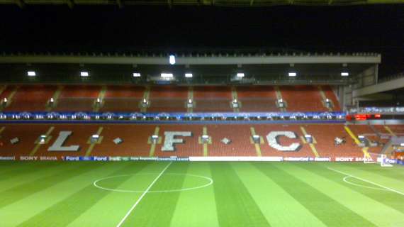 Entrenamiento en Anfield para preparar el partido contra el Liverpool