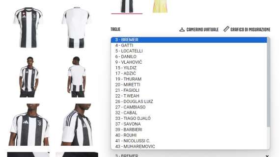 Maglia home Juventus 2025-2026: ufficiale il "codice a barre" (FOTO)