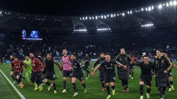 Lazio-Juventus, i bianconeri festeggiano la finale al rientro negli spogliatoi | VIDEO
