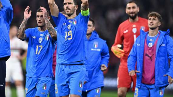 Bonucci a forte rischio per la sfida tra Italia e Inghilterra: il difensore non si è allenato col gruppo