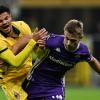 Il primo tiro della Fiorentina arriva al 52': botta di Nicolussi Caviglia