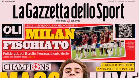 RASSEGNA STAMPA, Le prime pagine dei quotidiani