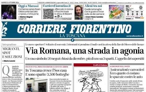 RASSEGNA STAMPA, Le prime pagine dei quotidiani