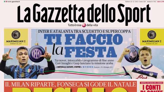 RASSEGNA STAMPA, Le prime pagine dei quotidiani