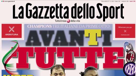 RASSEGNA STAMPA, Le prime pagine dei quotidiani