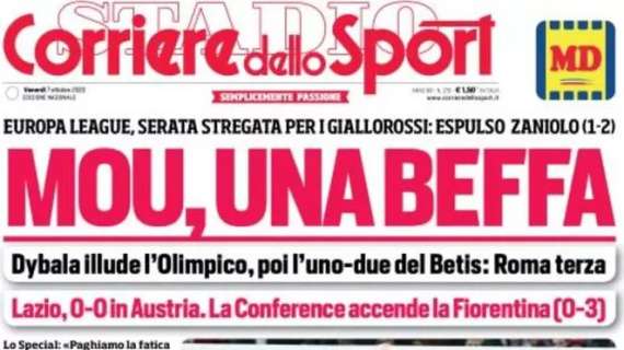 RASSEGNA STAMPA, Le prime pagine dei giornali