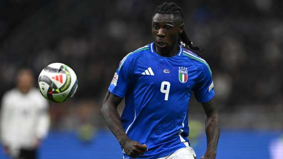 Moise Kean segna il gol dell'1-3 dell'Italia contro la Germania