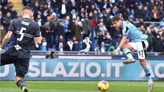 VIDEO - Lazio-Sampdoria 5-1: rivivi i gol di Immobile, Caicedo e Bastos con le urla di Zappulla