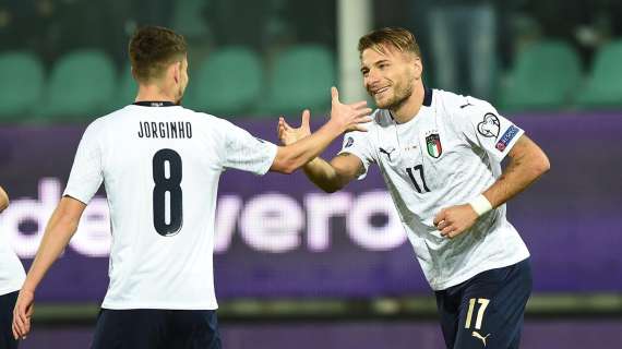 Italia, risate in allenamento. Immobile risponde a Jorginho: "Avrai detto qualche ca**ata" - FOTO