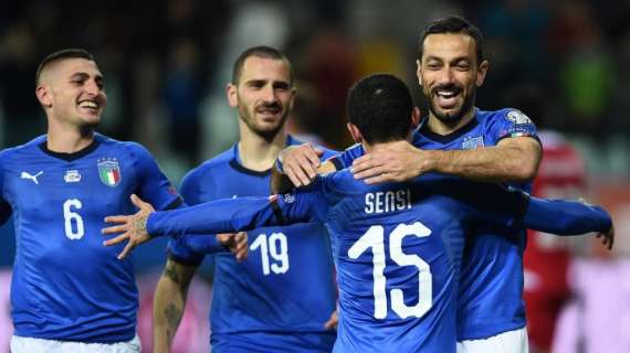 Italia, la gioia dei protagonisti: "Felici per le due vittorie". E Quagliarella si emoziona...