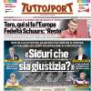 Tuttosport titola in apertura: "Scalvini da Inter? Crash test Lukaku"