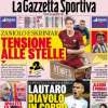La prima pagina della Gazzetta dello Sport: "Lautaro diavolo in corpo: punta il derby"