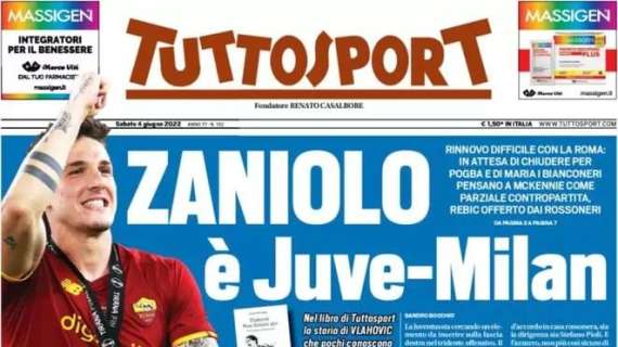 Tuttosport titola di spalla: "Mkhitaryan: ciao Roma, vado all'Inter"
