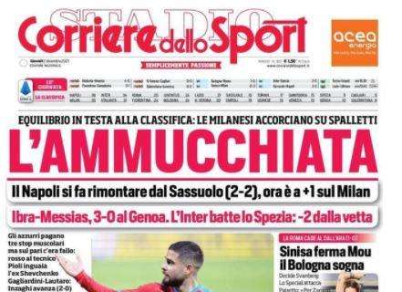 Il Corriere dello Sport: "L'ammucchiata. Le milanesi accorciano su Spalletti"