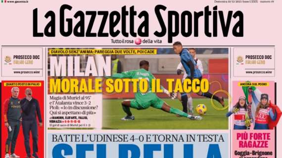 L'apertura de La Gazzetta dello Sport: "Sei bella Inter. Lautaro, gol e rinnovo"