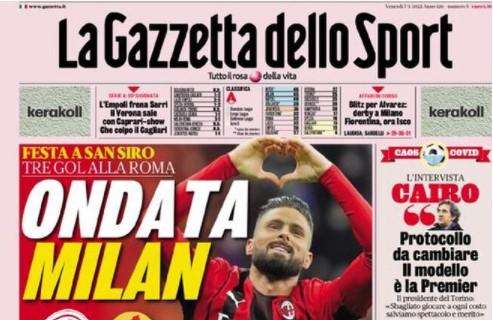 La prima pagina de La Gazzetta dello Sport: "Giallo distinta, l'Inter avrà il 3-0 a tavolino?"