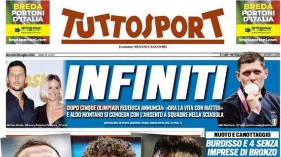Tuttosport in apertura: "Calhanoglu nuova luce dell'Inter"