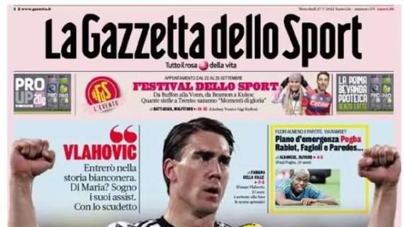 La Gazzetta in apertura: "Inzaghi stopper". Il tecnico vuole trattenere Skriniar e Dumfries