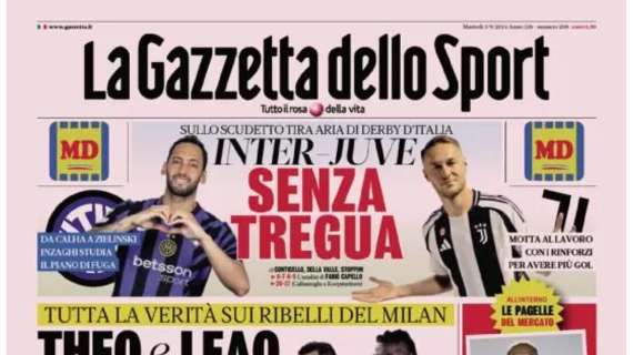 Inter-Juve, senza tregua. Inter double face: le prime pagine dei quotidiani del 3 settembre