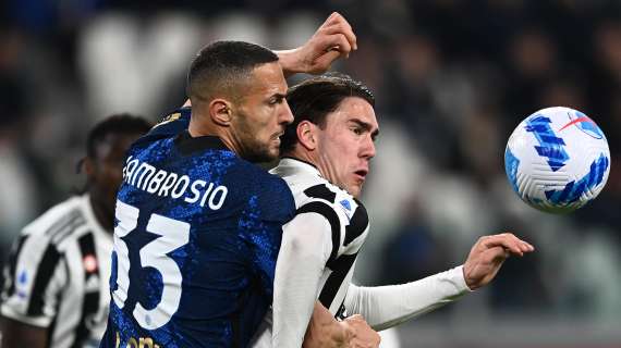 Juventus-Inter, le formazioni ufficiali: Bastoni non ce la fa, gioca D'Ambrosio. Out Dumfries