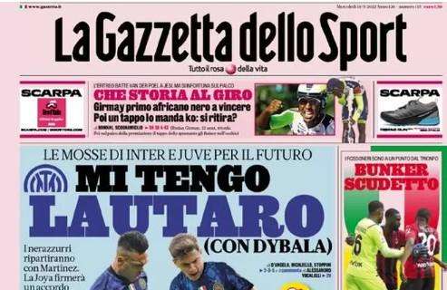 La Gazzetta apre con le mosse di Inter e Juve: "Mi tengo Lautaro, mi prendo Perisic"