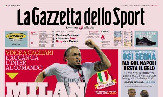 La Gazzetta in apertura: "Inzaghi, che botta! E l'attacco non segna più..."