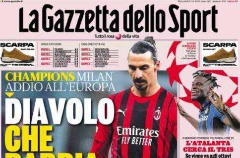 La Gazzetta dello Sport in prima pagina: "Inter, che guaio: col Real una sconfitta che fa male"