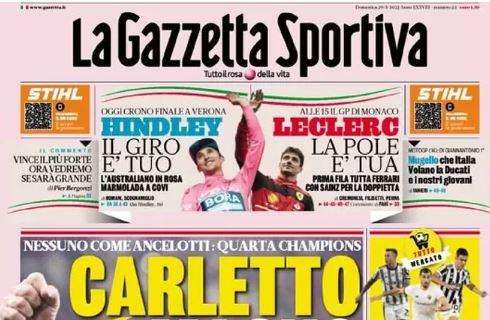 La Gazzetta Sportiva in prima pagina: "Inter, colpi di classe"