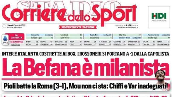 L'apertura del Corriere dello Sport: "Inzaghi domenica sfiderà la sua Lazio"