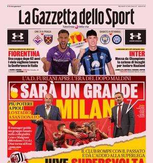 La Gazzetta in apertura: "Mossa da Champions: la catena di Inzaghi per isolare Haaland"