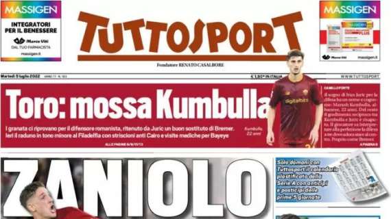 L'apertura di Tuttosport: "Inter, il fantasma Dybala aleggia sul via della stagione"