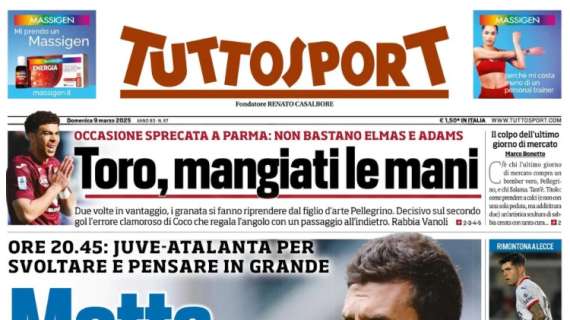 "Ribaltone Inter. E Pulisic salva Conceicao": la prima pagina di Tuttosport