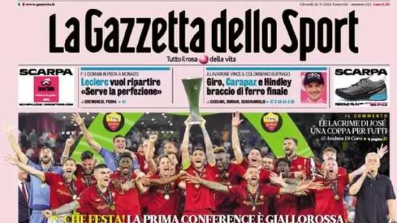 La Gazzetta in apertura: "Blitz Dybala. Oggi l'Inter formula la proposta di matrimonio"