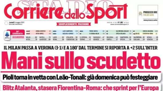 L'apertura del Corriere dello Sport: "L'urlo di Dzeko spinge l'Inter verso il bis"