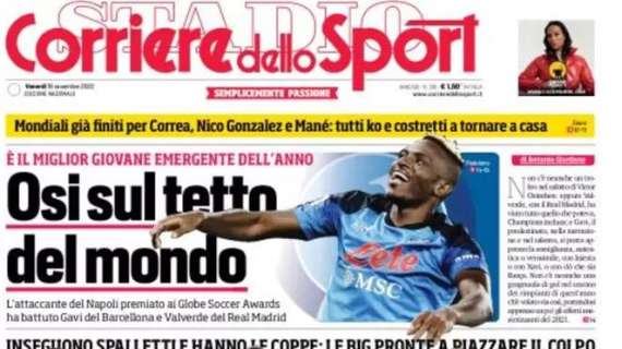 La prima pagina del Corriere dello Sport: "Caccia al Lucio: Inter su Borna Sosa"