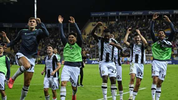 L'Udinese vola in vetta da sola, Inter e Juventus a -2: la classifica aggiornata