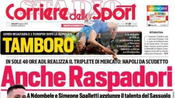 L'apertura del Corriere dello Sport - Inter, spunta Chalobah