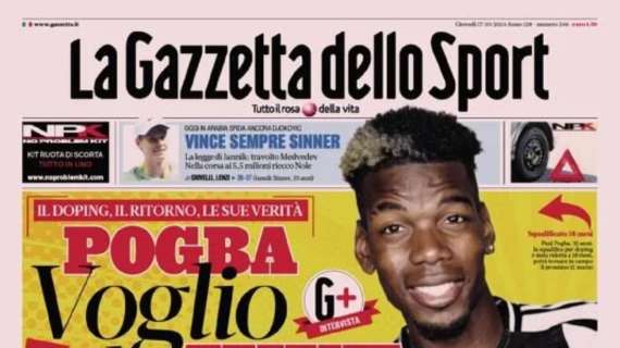 L'ora di Lautaro: sogna solo la Champions con l'Inter. La prima pagina della Gazzetta