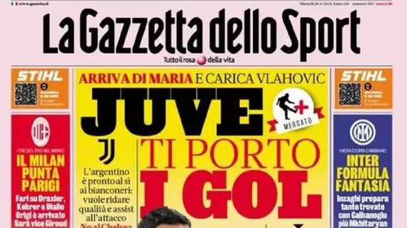 La Gazzetta dello Sport in apertura: "Inter formula fantasia"