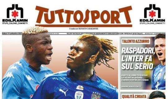 Tuttosport in apertura: "Raspadori, l'Inter fa sul serio"