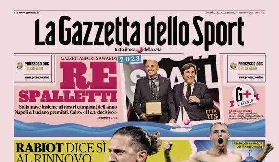 La Gazzetta in apertura: "L'Inter trasforma Frattesi". Inzaghi lo prova esterno a destra