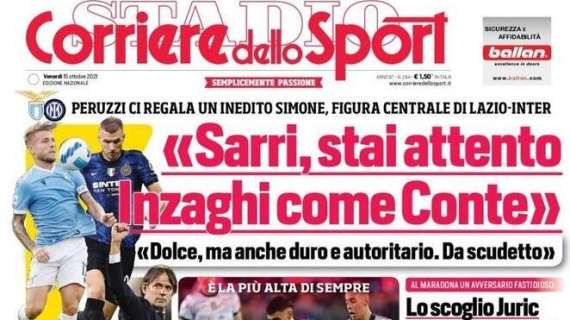 L'apertura del CorSport con le parole di Peruzzi: "Sarri, attento: Inzaghi come Conte"