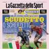 L'apertura della Gazzetta sul derby di Milano: "Scudetto o scherzetto"