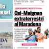 Il CorSport in prima pagina su Napoli-Milan: "Osi-Maignan, extraterrestri al Maradona"