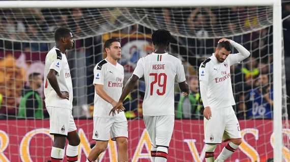 Roma-Milan, i rossoneri perdono il secondo scontro diretto della stagione
