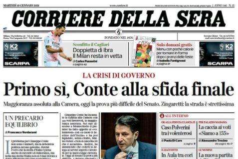 Corriere della Sera: "Doppietta di Ibra, il Milan resta in vetta"