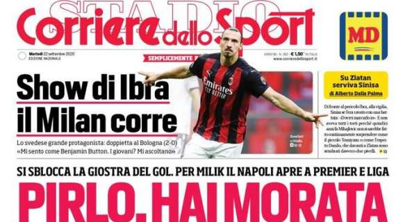 Corriere dello Sport: "Show di Ibra, il Milan corre"