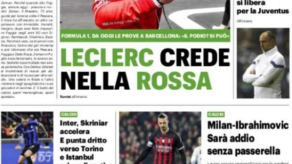 Il QS titola: "Milan-Ibrahimovic, sarà addio senza passerella"