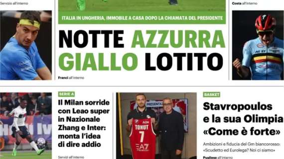 Il QS titola: "Il Milan sorride con Leao super in Nazionale"