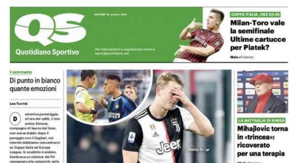 Milan-Toro, il QS in prima pagina: "Ultime cartucce per Piatek?"